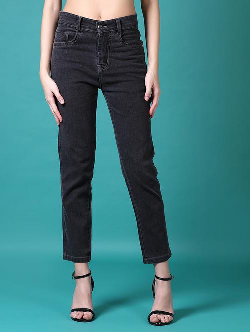 women solid mid rise slim fit jean - 21632880 - Standard Image - 0