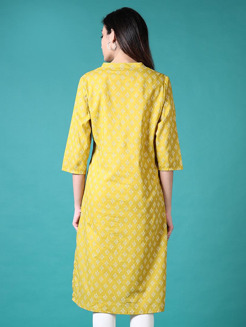 women floral mandarin neck straight kurta - 21632892 - Standard Image - 2