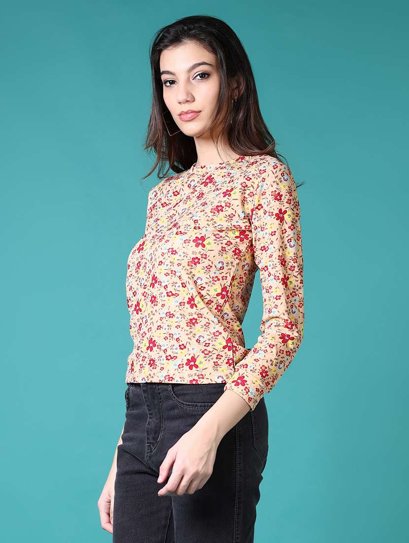 women floral printed long sleeve t-shirt - 21632926 -  Standard Image - 2