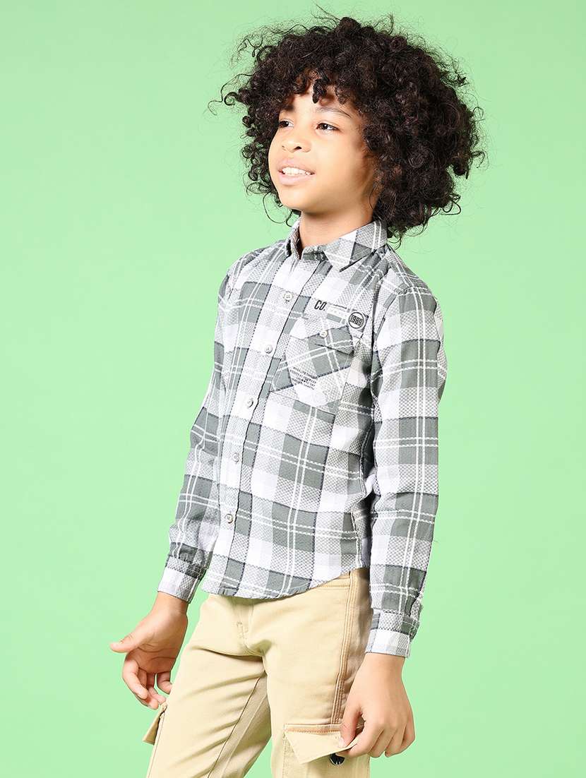 boys long sleeves checkered shirt - 21633272 -  Standard Image - 2