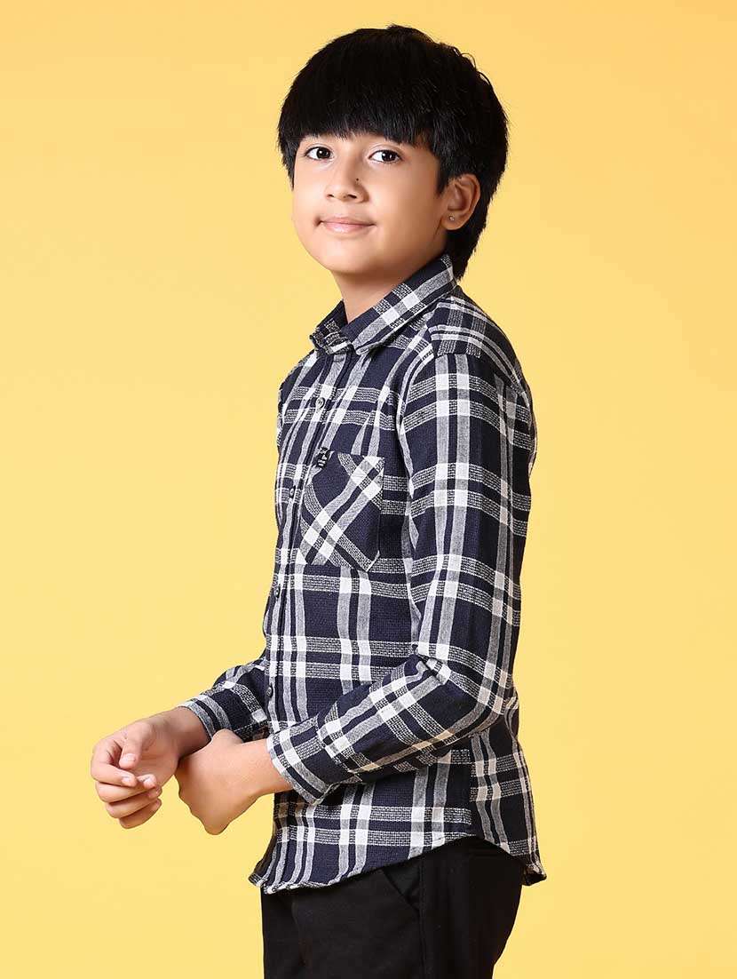 boys long sleeves checkered shirt - 21633378 -  Standard Image - 2