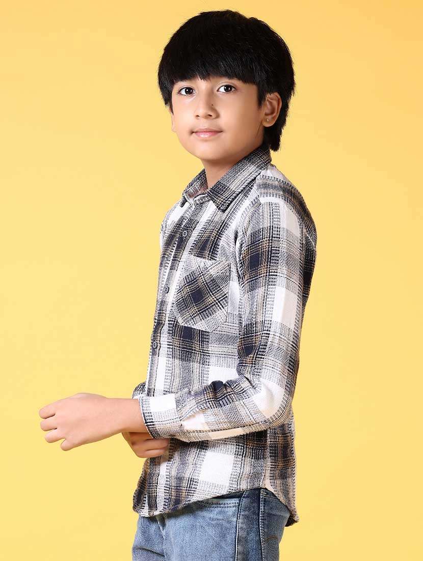 boys long sleeves checkered shirt - 21633398 -  Standard Image - 2