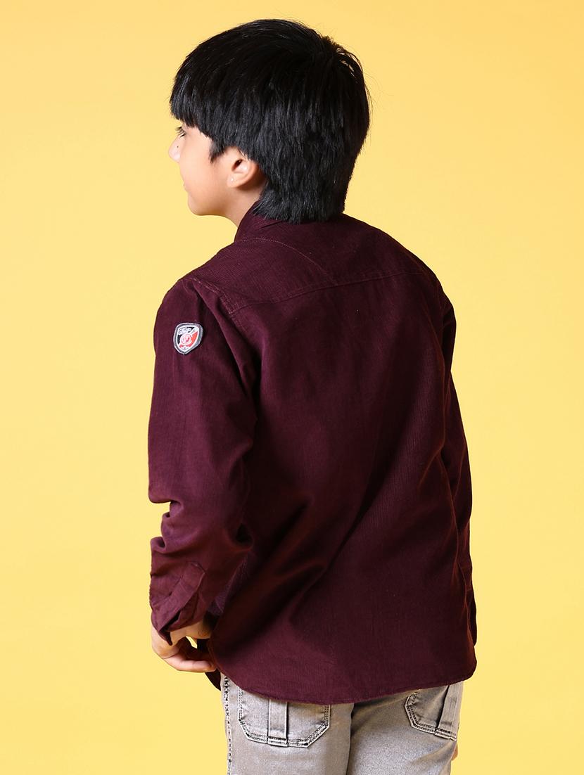 boys solid long sleeve casual shirt - 21634194 - Standard Image - 2