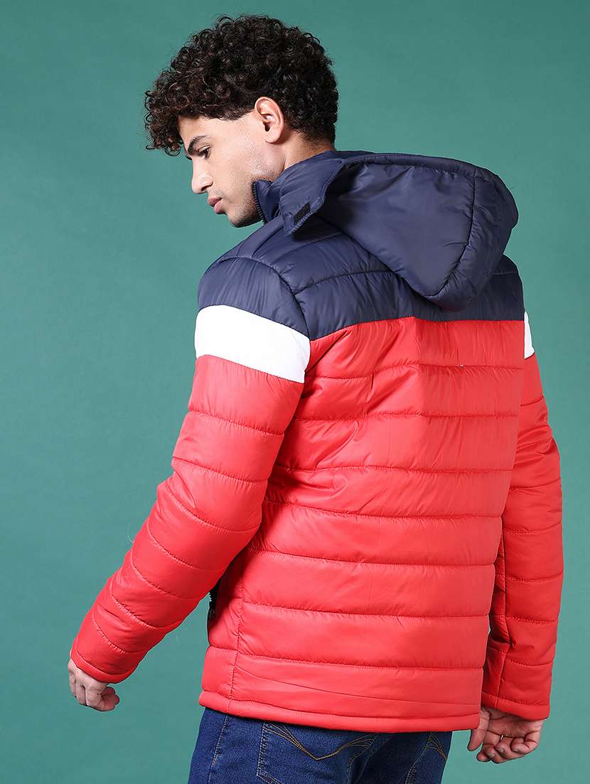 men color block long sleeve quilted jacket - 21634230 -  Standard Image - 2