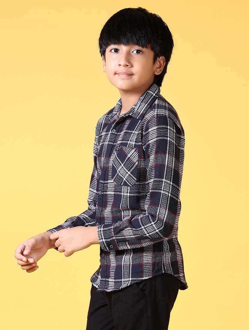 boys long sleeves checkered shirt - 21634443 -  Standard Image - 2