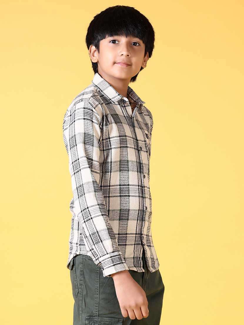 boys long sleeves checkered shirt - 21634455 -  Standard Image - 2
