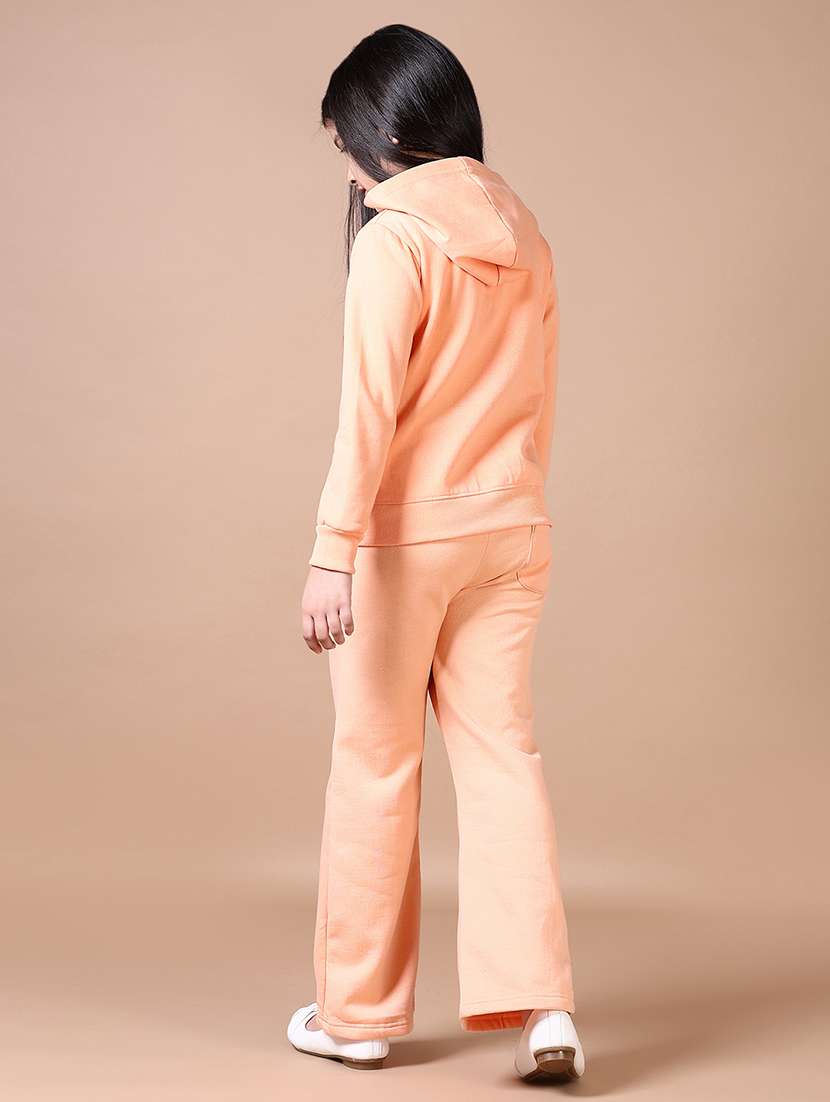 girls typography print sweatshirt & pyjama full length set - 21634628 -  Standard Image - 2