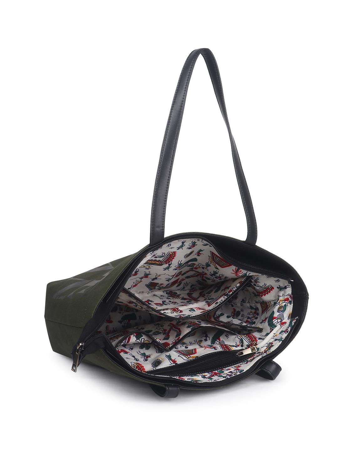 women typography structured tote - 21634682 - Standard Image - 2
