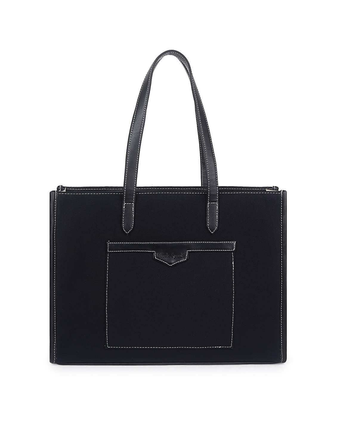 women black leatherette (pu) structured tote