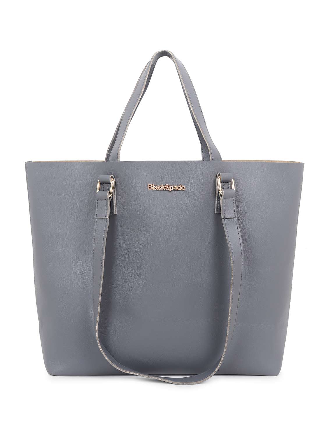women solid leatherette (pu) structured tote