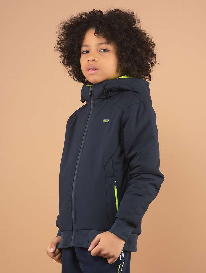 boys solid reversible hooded jacket - 21635448 -  Standard Image - 2
