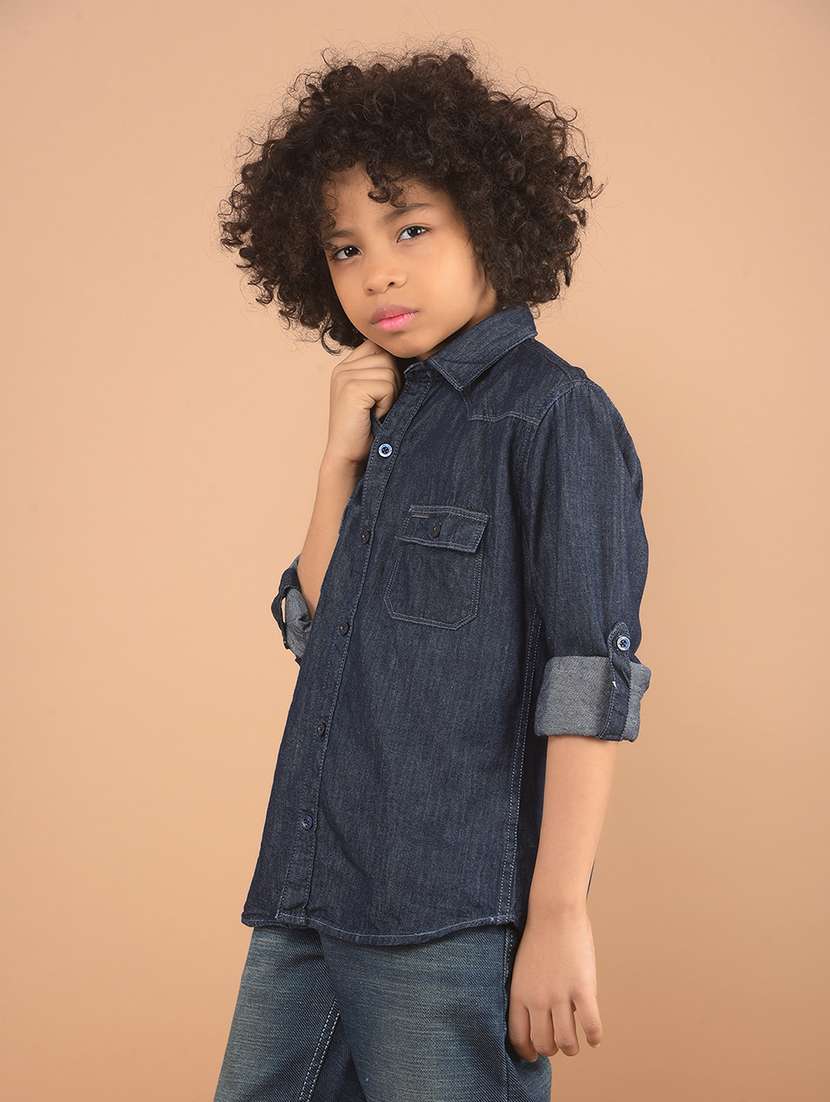 boys solid long sleeve shirt - 21635454 -  Standard Image - 2