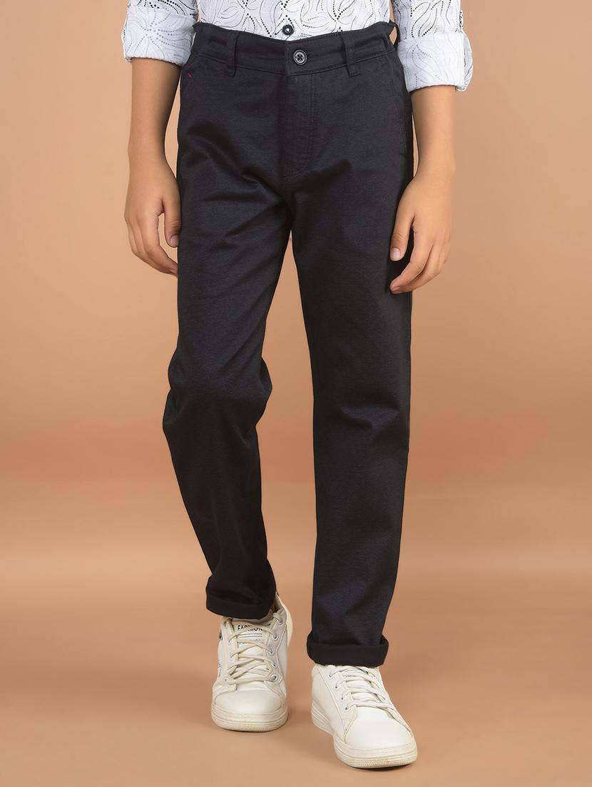 boys plain mid rise chinos trouser
