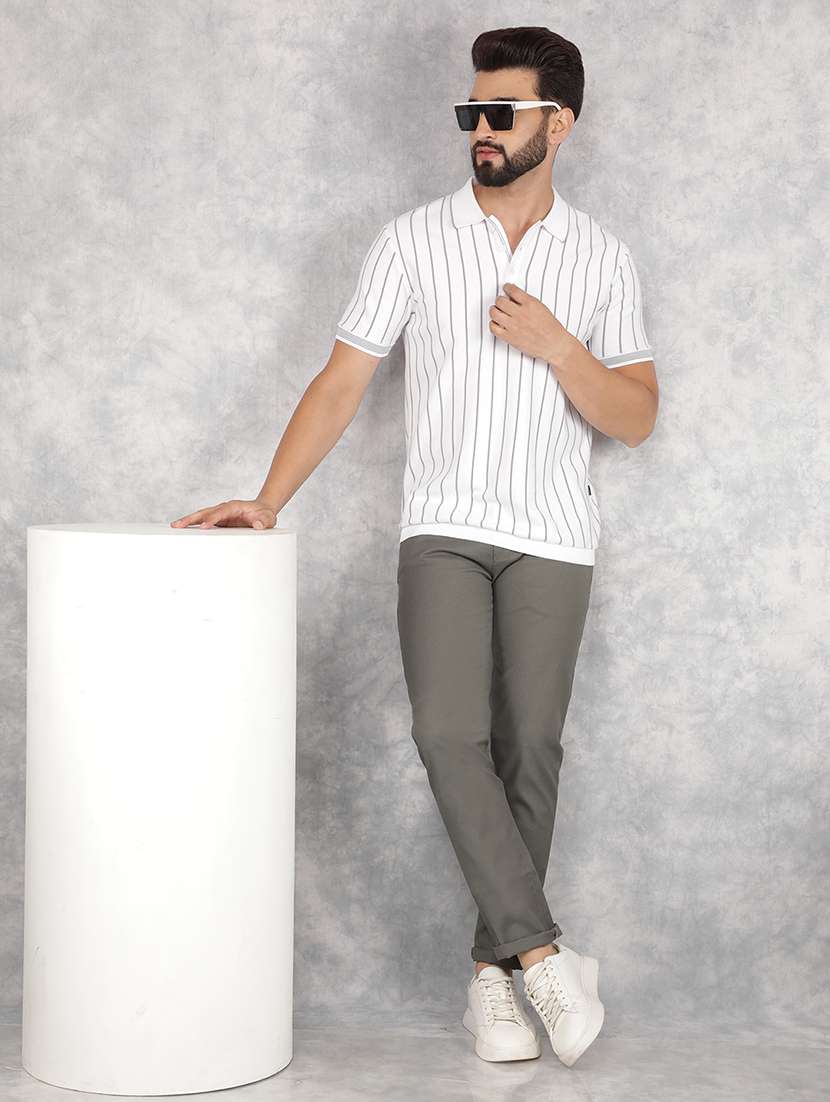 men striped short sleeve polo t-shirt - 21635486 - Standard Image - 2