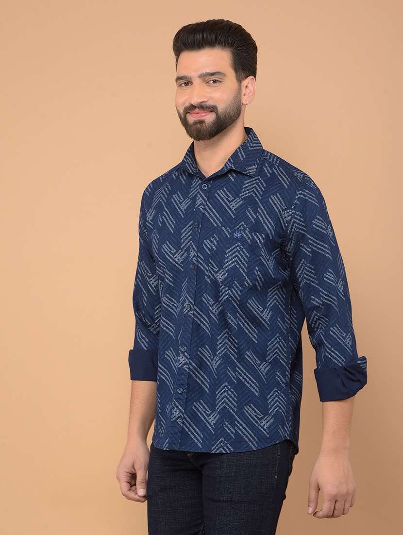Men Long Sleeves Printed Casual Shirt - 21635530 -  Standard Image - 2