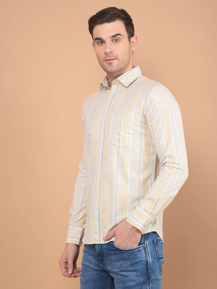 men striped long sleeve casual shirt - 21635590 -  Standard Image - 2