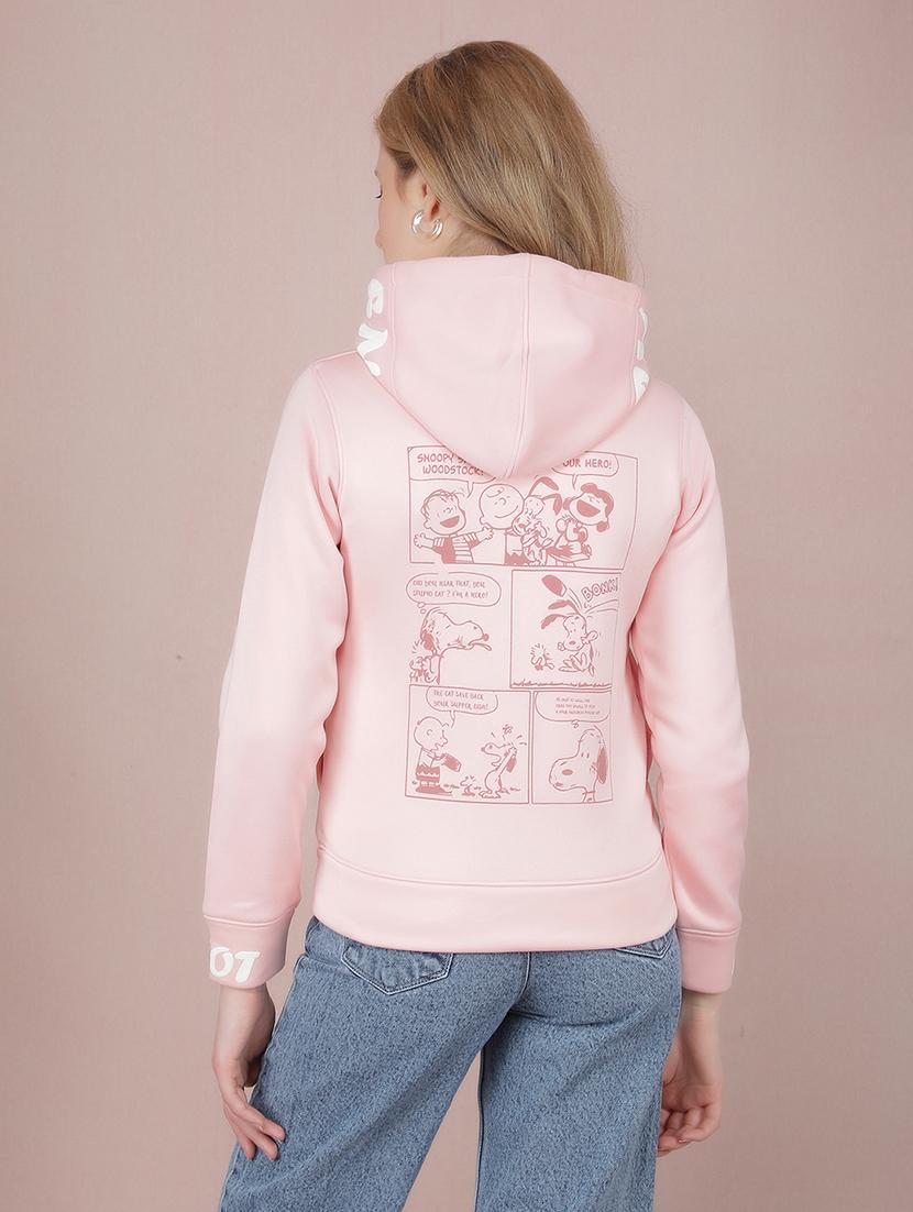 women back print long sleeve zipper sweatshirt - 21635662 - Standard Image - 2