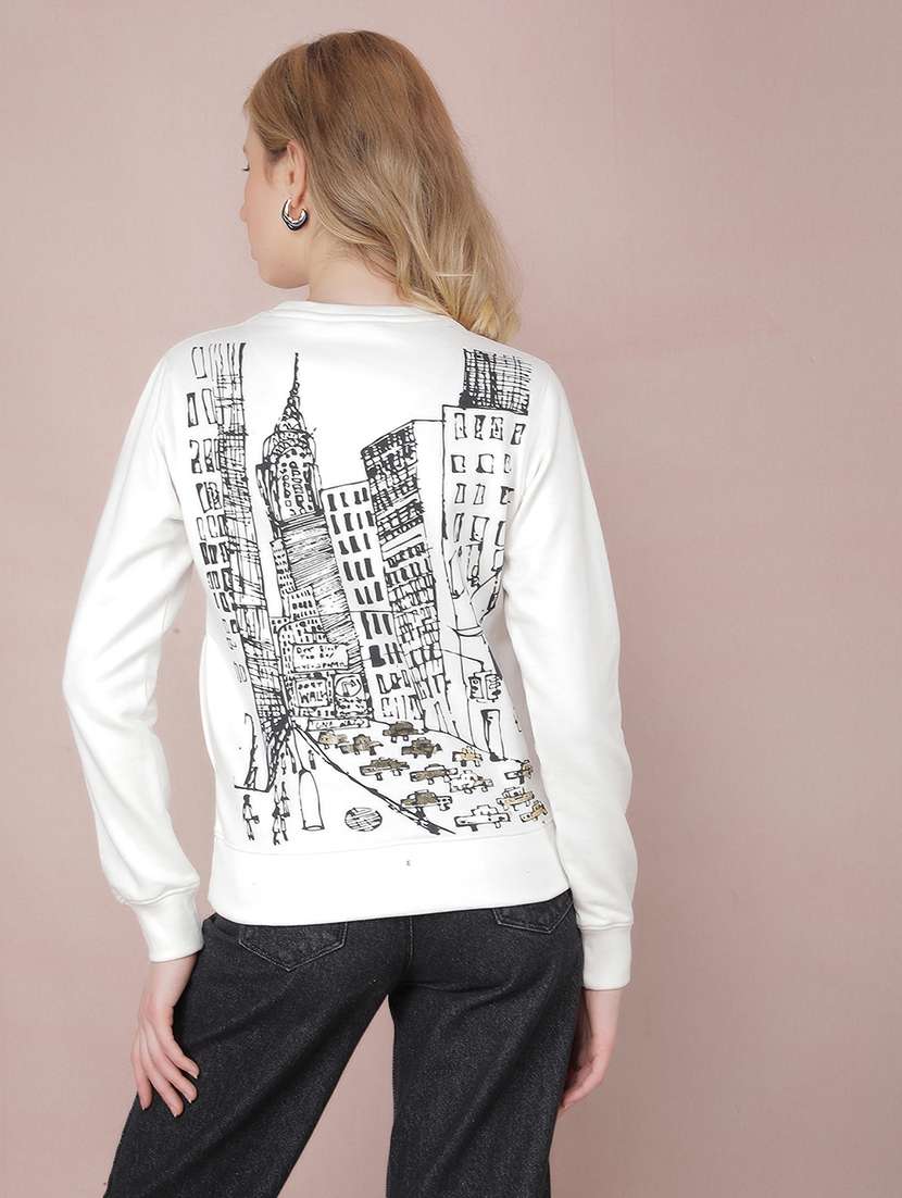 women back print long sleeve sweatshirt - 21635665 -  Standard Image - 2