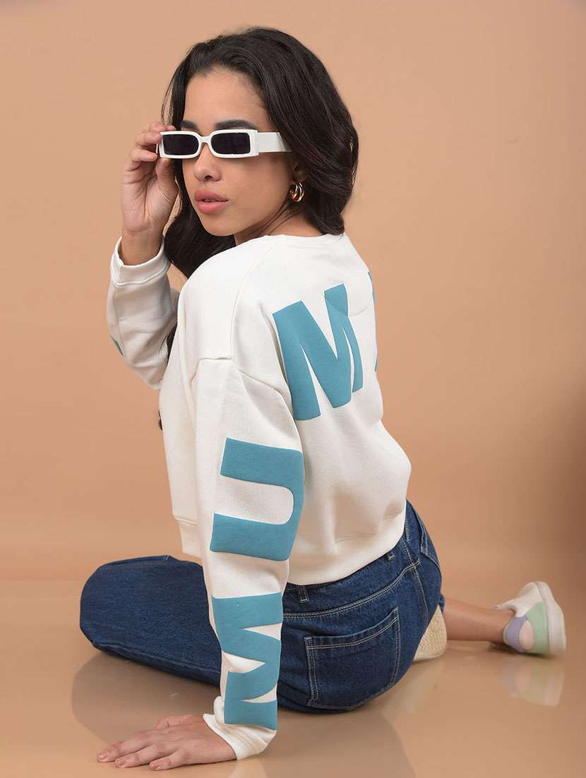 women front & back print long sleeve sweatshirt - 21635675 -  Standard Image - 2