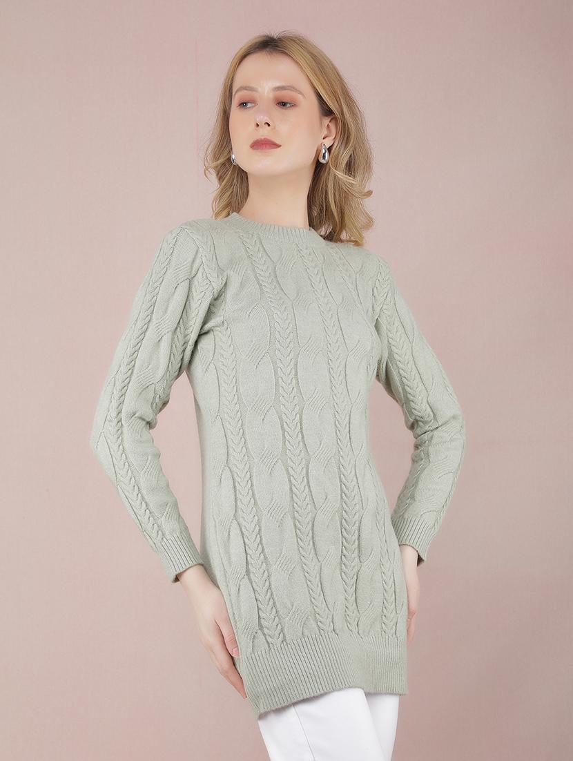 women self design long sleeve pullover - 21635698 - Standard Image - 2