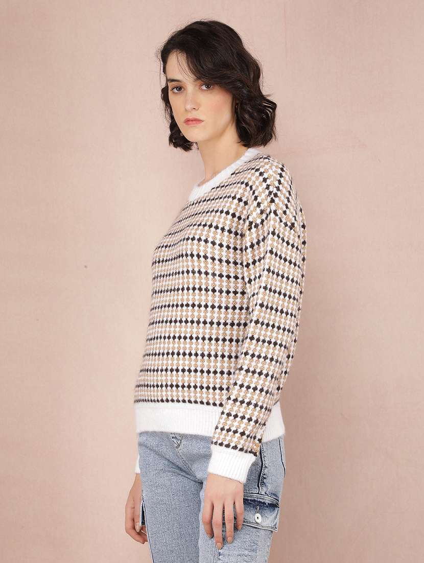 women solid long sleeve pullover