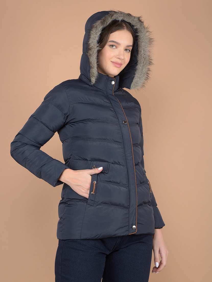 women solid long sleeve quilted jacket  - 21635748 -  Standard Image - 2