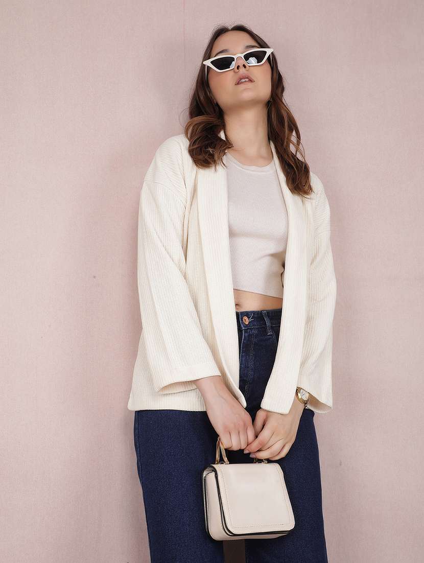 women solid long sleeve regular shrug - 21635753 -  Standard Image - 2