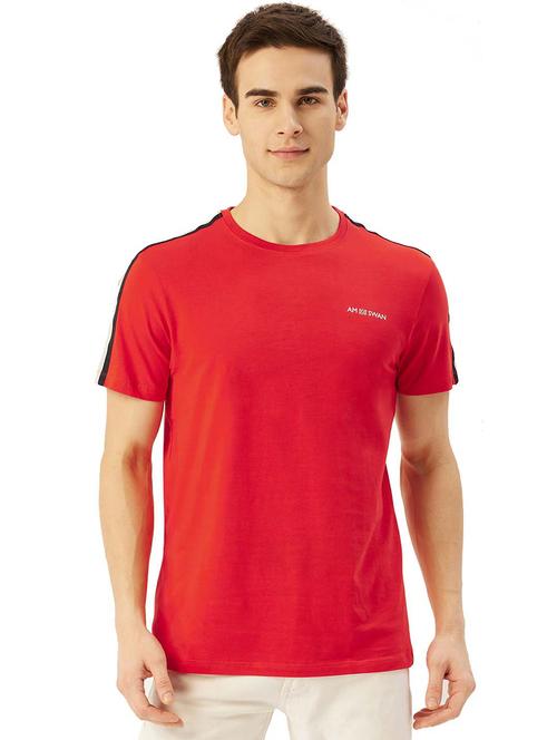 men regular fit taped short sleeve t-shirt - 21635896 -  Standard Image - 0