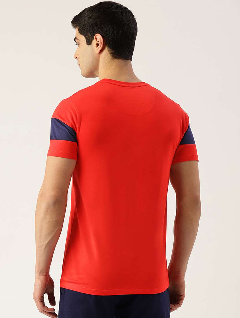 men regular fit color block short sleeve t-shirt - 21635899 - Standard Image - 2