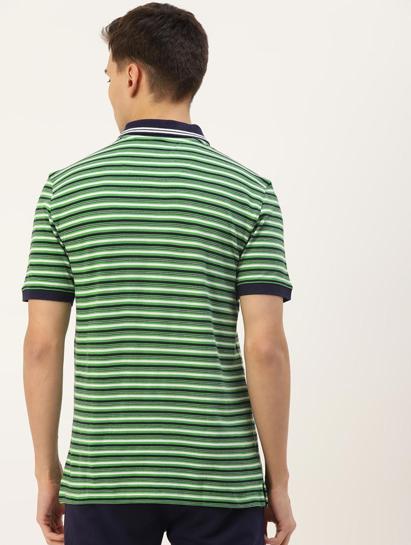 men regular fit striped short sleeve polo t-shirt - 21635937 - Standard Image - 2