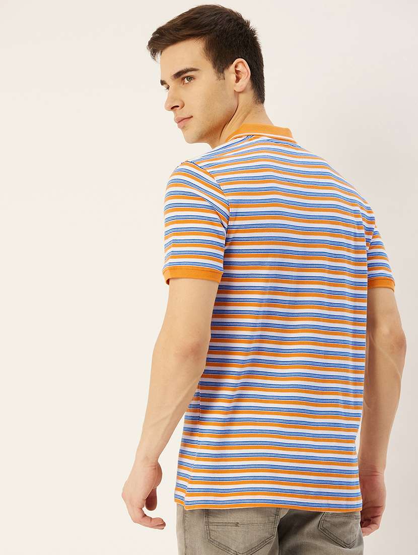 men regular fit striped short sleeve polo t-shirt - 21635945 -  Standard Image - 2