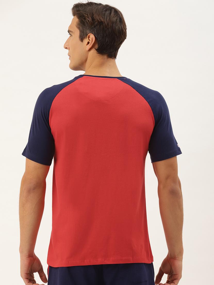 men regular fit color block short sleeve t-shirt - 21635989 - Standard Image - 2