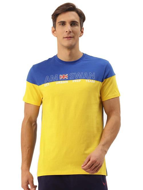 men regular fit color block short sleeve t-shirt - 21636013 -  Standard Image - 0