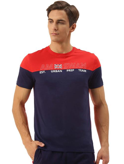 men regular fit color block short sleeve t-shirt - 21636015 -  Standard Image - 0