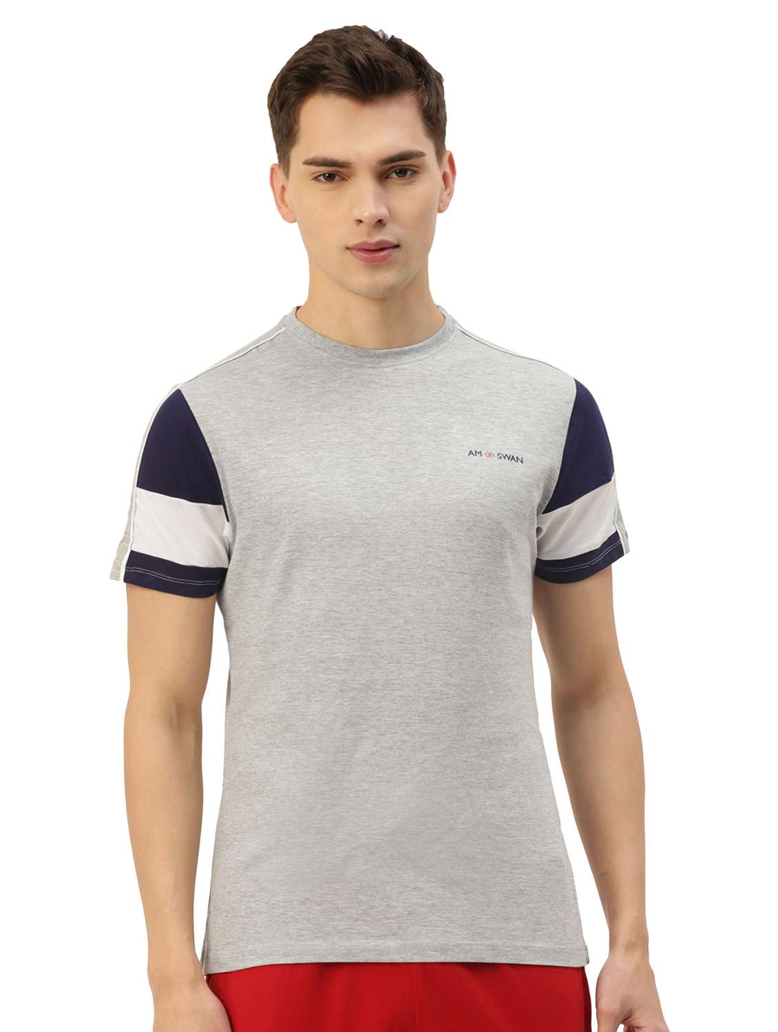 men regular fit color block short sleeve t-shirt