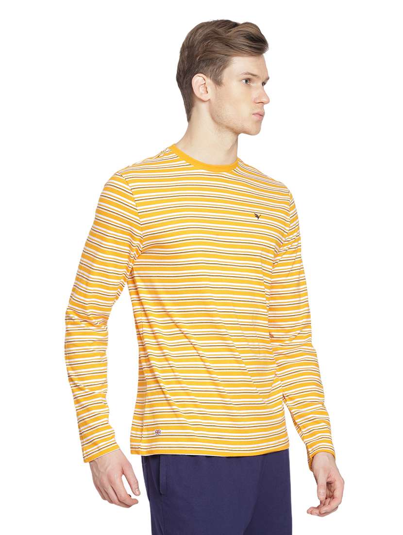 men regular fit striped long sleeve t-shirt - 21636044 - Standard Image - 2