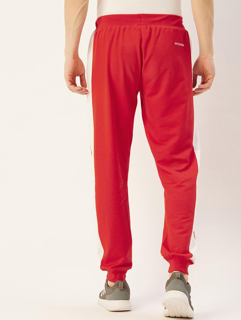men red color block joggers - 21636118 - Standard Image - 2