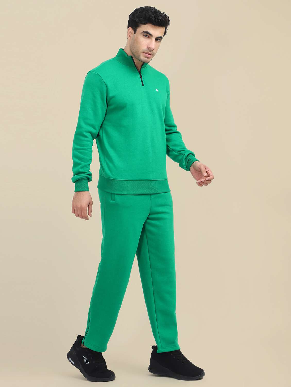 men solid full length track pants - 21636136 -  Standard Image - 2