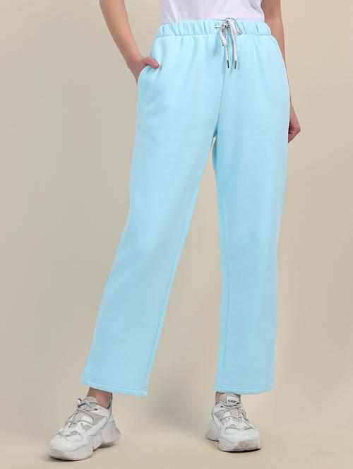 women solid mid rise track pant - 21636143 - Standard Image - 0