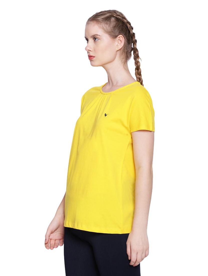 women round neck solid regular top - 21636167 - Standard Image - 2
