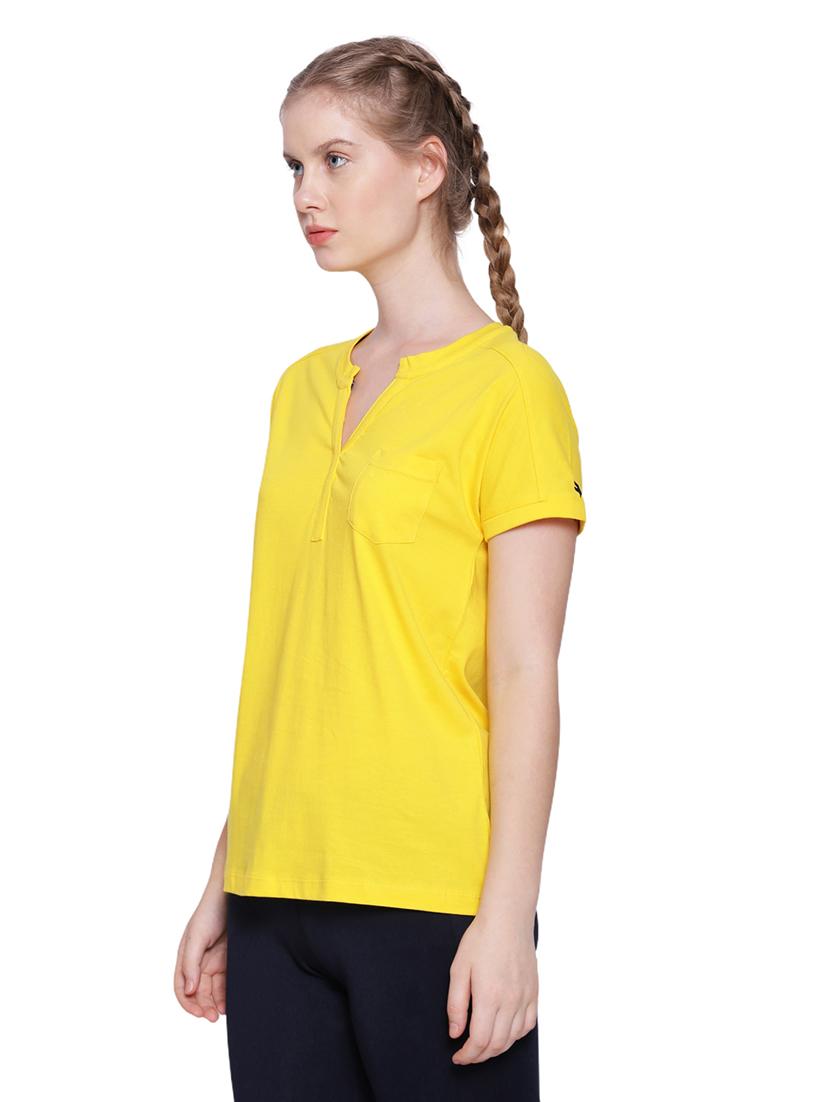 women solid short sleeves regular top - 21636169 - Standard Image - 2