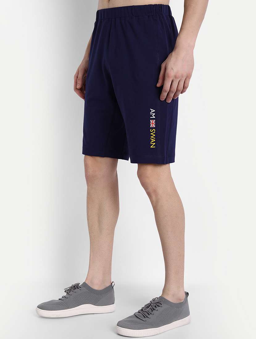 men mid rise placement print shorts - 21636218 - Standard Image - 2