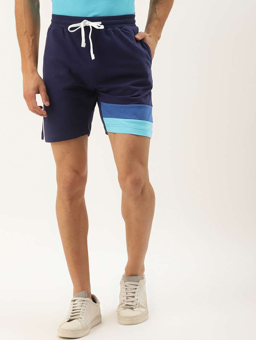 men mid rise color block shorts - 21636232 -  Zoom Image - 0