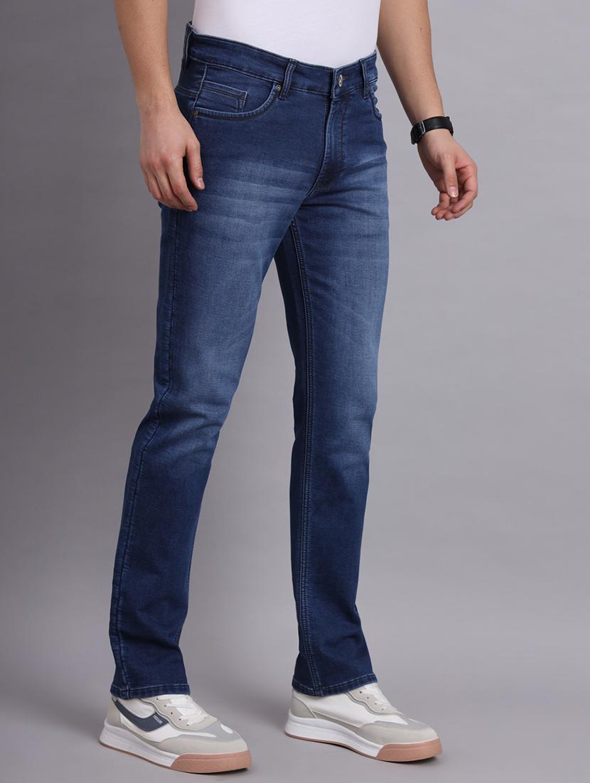 men plain mid rise denim jeans - 21636266 - Standard Image - 2