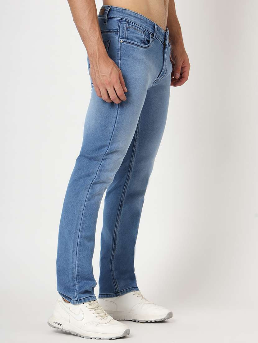 men plain mid rise denim jeans - 21636277 -  Standard Image - 2