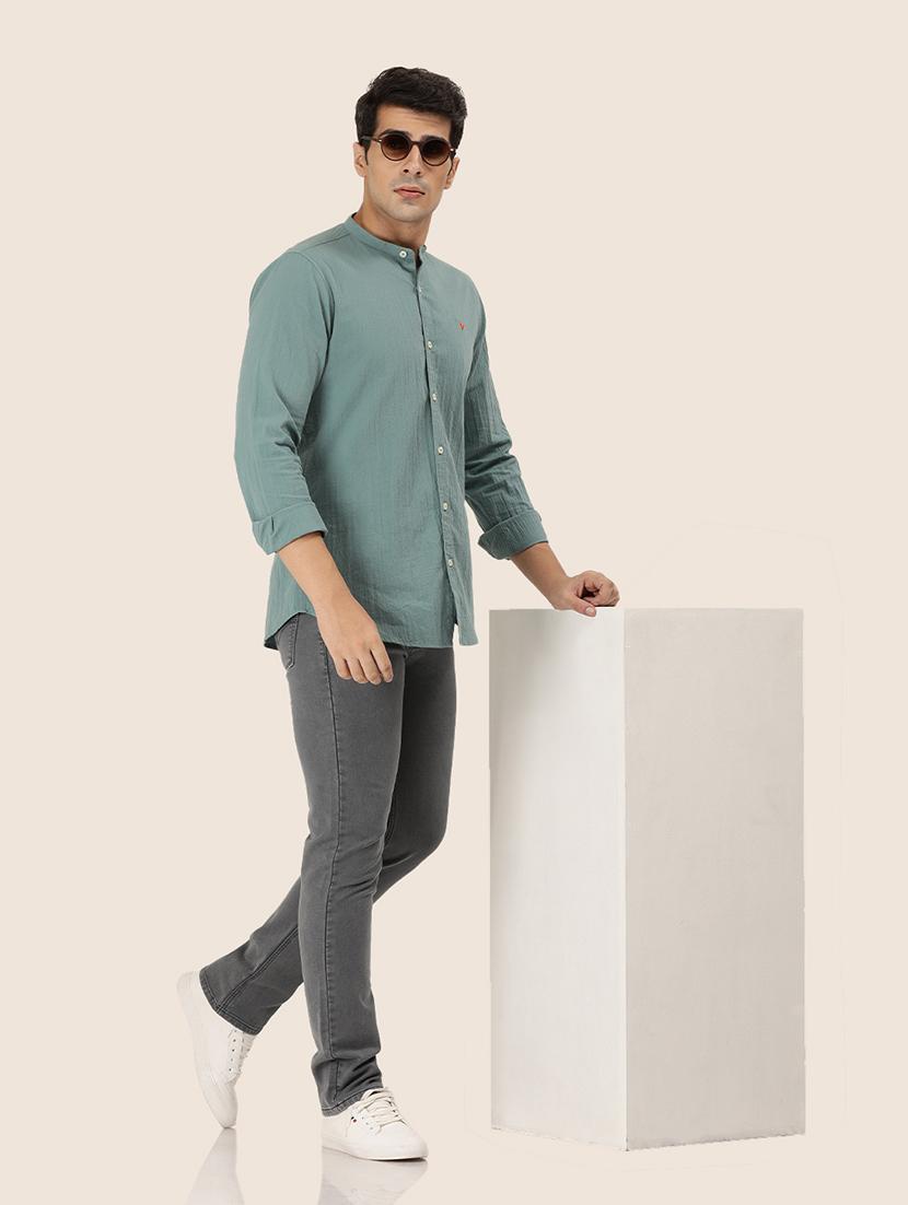 men plain mid rise denim jeans - 21636287 - Standard Image - 2