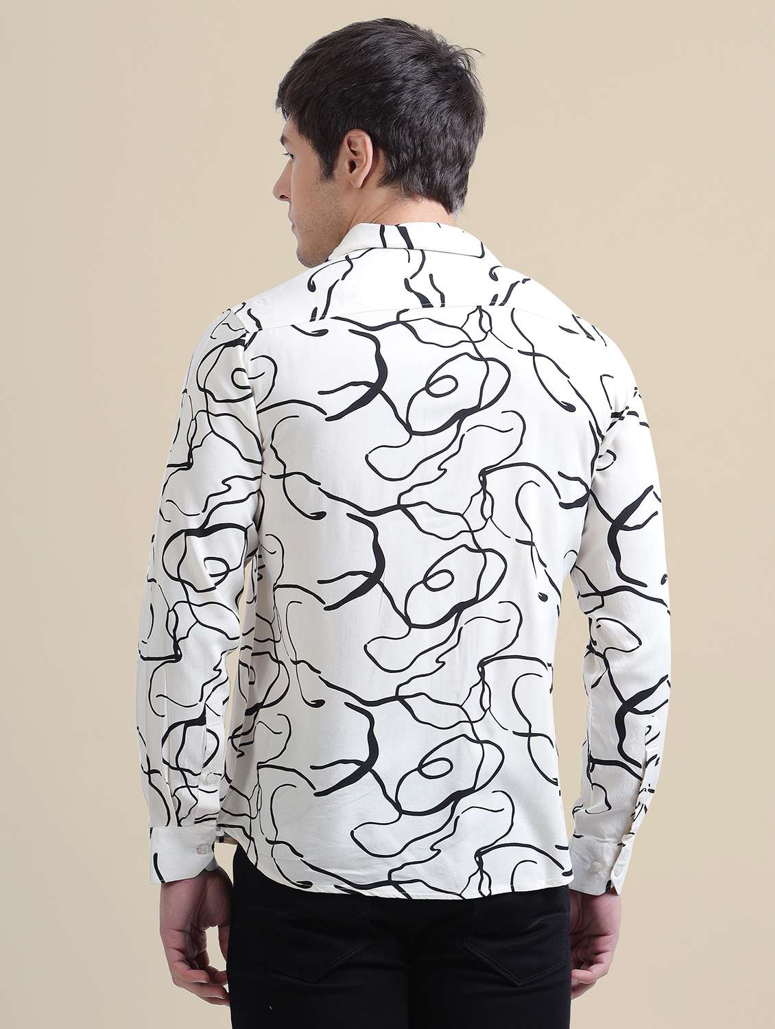 men regular fit printed single pocket casual shirt - 21636355 -  Standard Image - 2