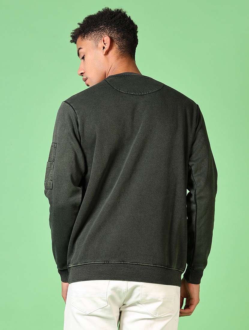 men solid long sleeve regular fit sweatshirt - 21636436 - Standard Image - 2
