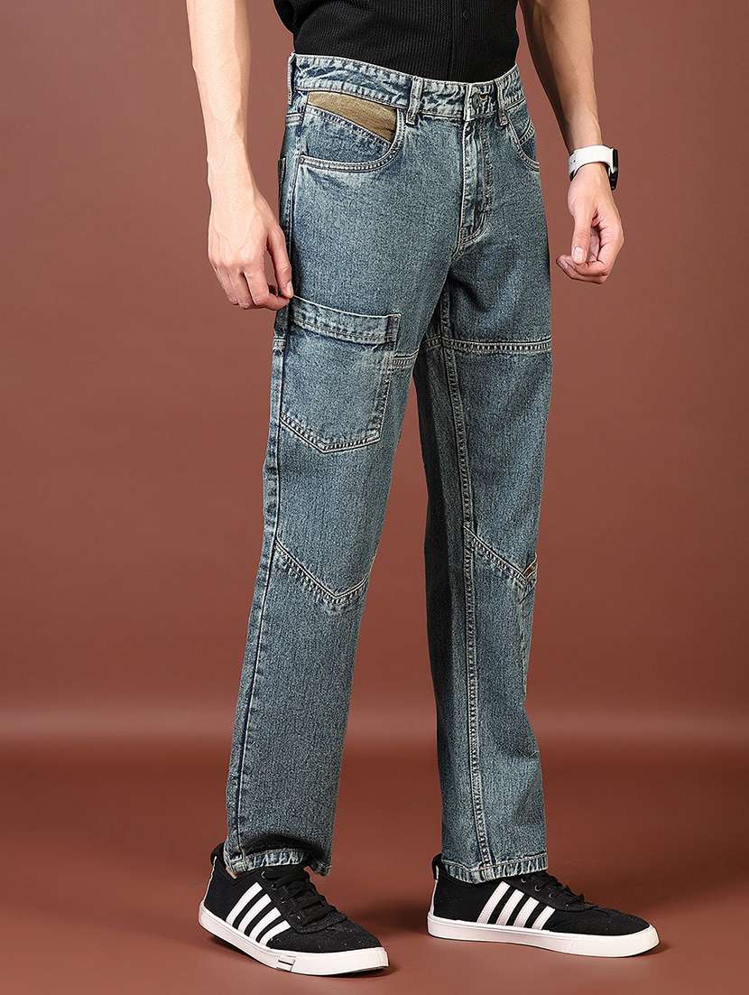 men solid mid rise regular fit cargo - 21636454 -  Standard Image - 2