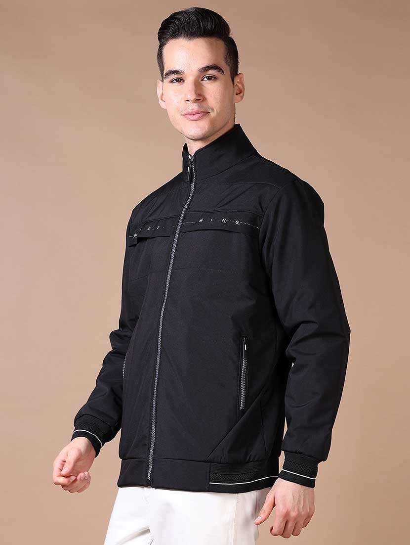 black cotton casual jacket - 21636487 -  Standard Image - 2